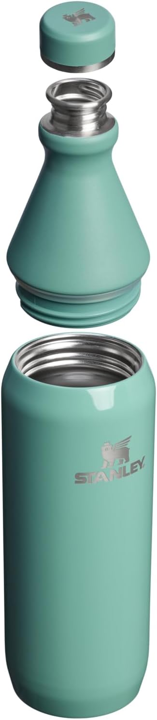 STANLEY All Day Slim Bottle 20 oz | Twist On Lid with Leakproof Seal | Slim Design for Travel & Gym | Insulated Stainless Steel | BPA-Free | Spring Green Gloss
