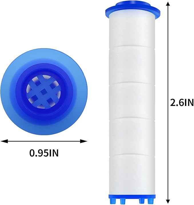 20 Pack Shower Filter Shower PP Cotton Filter Handheld, Replacement Tool Suitable for Various Specifications of Heads (2.6 inches)