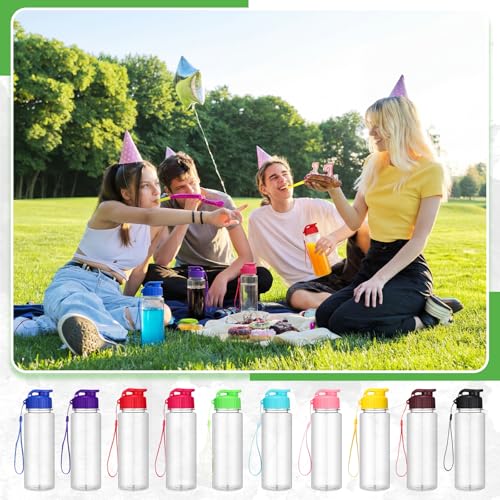 72 Pcs 17 Oz Plastic Water Bottles Bulk Sports (72 Count)
