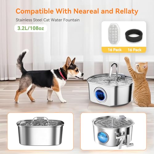 32 Pack Cat Filters for Rellaty and Neareal 3.2L (32 Count)