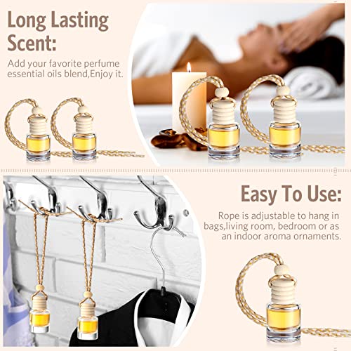 100 Pcs Car Diffuser Bottles Empty Bulk with Wood Cap (100 Count)