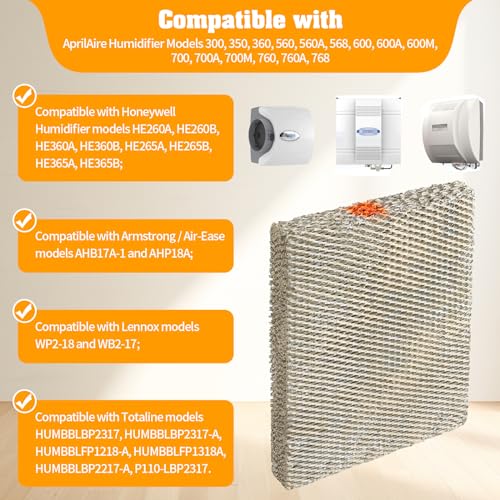 3Pack 35 Water Panel Humidifier Replacement Filter Made of Aluminum Mesh Compatible with AprilAire Whole (3 Count)