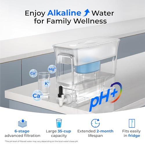 WFD-40W-L-A Water Filter Dispenser, Alkaline Filtration, White