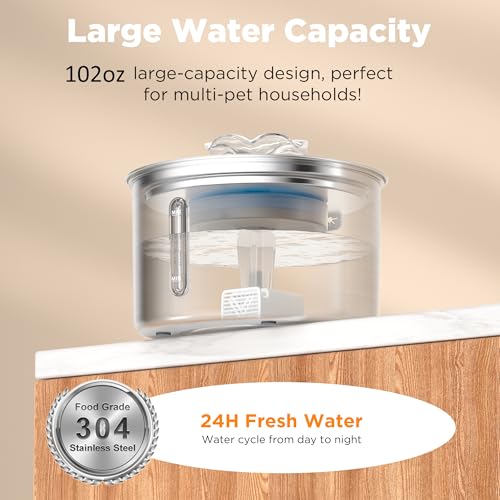Cat Water Fountain Stainless Steel