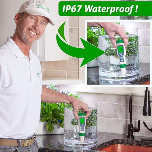 5-in-1 Digital Water Testing Meter | pH, TDS, EC, Salinity & Temperature Tester | Hydroponics, Aquarium, Pool & Drinking Water Quality Monitor