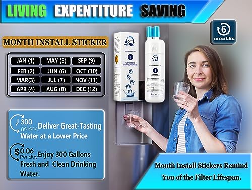 W10295370A Water Filter Replacement Compatible for Whirlpool EDR1RXD1 (4 Count)