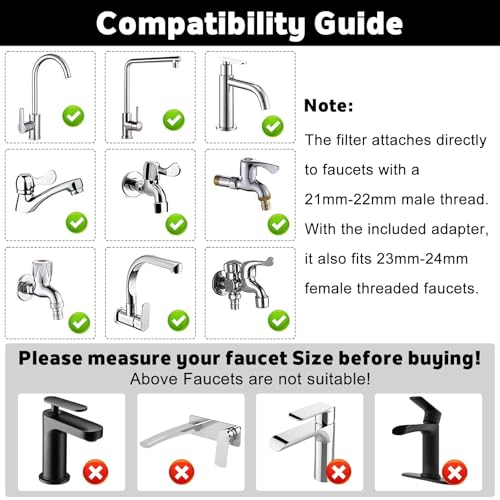 3 Pack Sink Water Filter Faucet (3 Count)
