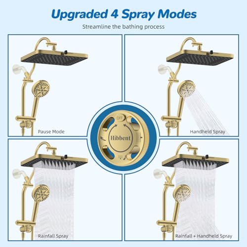 cUPC Certified High Pressue 13'' Rainfall Shower Head with 5
