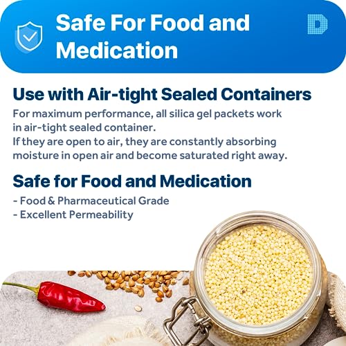 30 Gram [50 Packets] Silica Gel Packets Desiccants