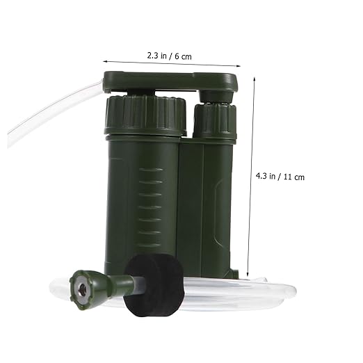 Abaodam 1Pc Portable Water Pump Emergency Water Purifier for Camping Hiking Outdoor Activities Removes Sediment Durable Reliable Water Filtration