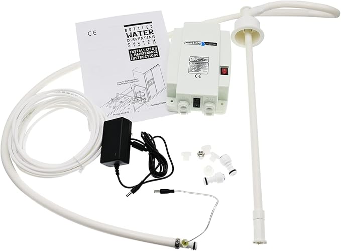 Bottled Drinking Water Pump System Single-Tube Power 25W, Bottled Water Dispensing 2.5L Flow Electric Water Pump for 5 Gallon Bottle Water for Coffee,Refrigerators,Ice Maker,Faucet