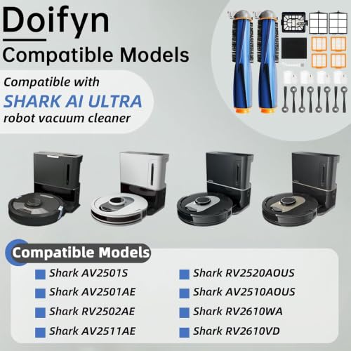 Replacement Parts for Shark AI AV2501S AV2511AE Robot Vacuum Cleaner (23 Count)