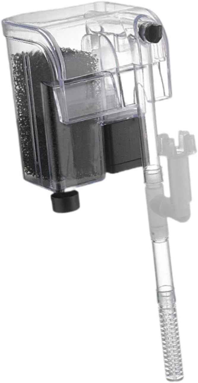 Auto Start Hang on Back Aquarium Adjustable Quiet Fish Tank Hob for Freshwater Accs, B
