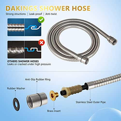 6 Spray Modes High Pressure Handheld Showerhead Set Upgraded