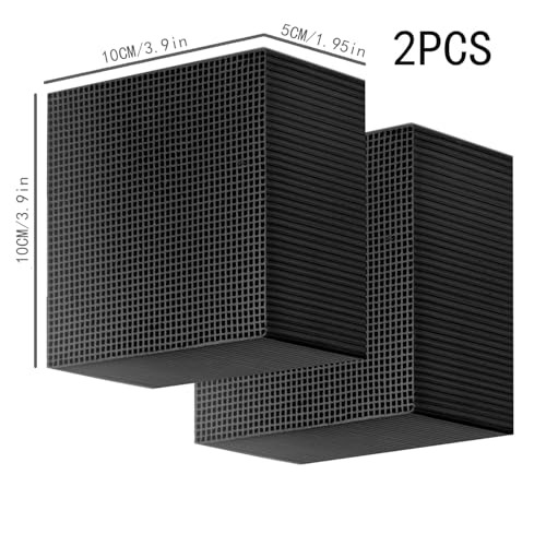 2 Pack Aquarium Cube Filters Activated Carbon Aquarium for Pond Fish Tank Horse Reservoir Tank 4X4X2 Inch Eco Aquarium Water Filter Cube (2 Count)
