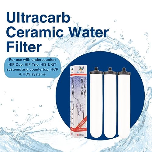 W9123053 ¦ 10" UltraCarb ¦ Authentic Drinking Water Ceramic Replacement Candle Element Filter ¦ 9501 ¦ White ¦ NSF Certified ¦ BSP Thread ¦