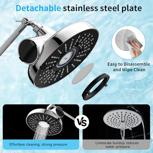 8 Inch Filtered Shower Head with Extension Arm Chrome