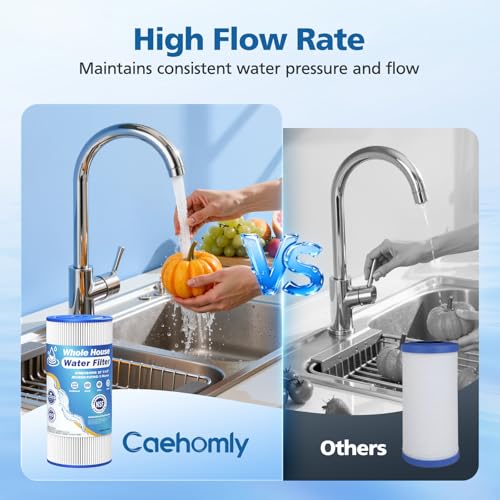 5 Micron 10" x 4.5" Whole House Water Filter Compatible with GE FXHSC (4 Count)