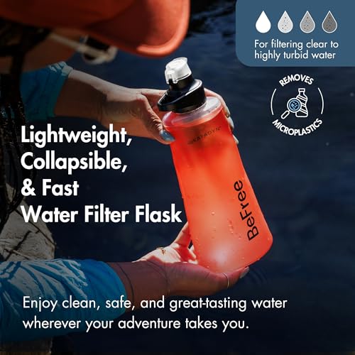 BeFree AC 2 Stage Filter Collapsible Travel Water Bottle 1L