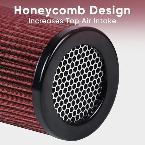 3 3.5 4 Inches Cold Air Intake Filter 76mm 89mm 101mm High Performance Washable Clamp