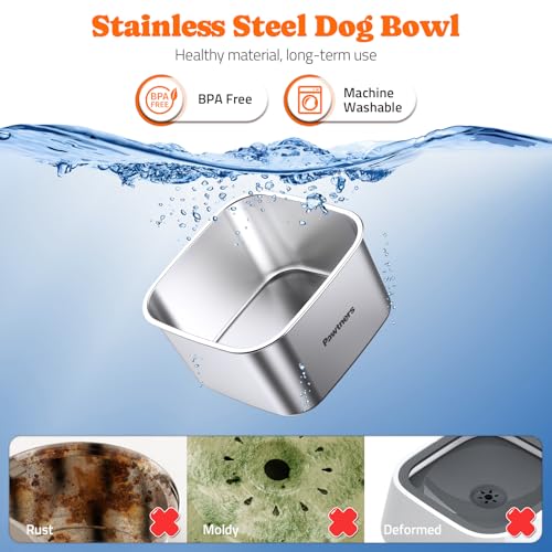 Stainless Steel Dog Water Bowl No Spill
