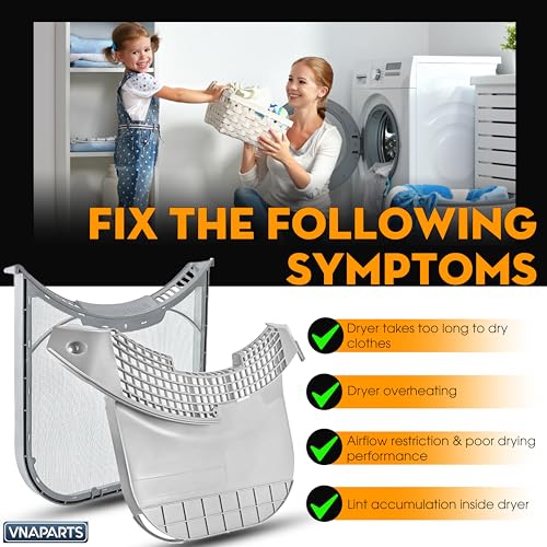 Dryer Lint Filter & Housing Cover For LG DLEX3370V DLEX3250W DLEX3470V