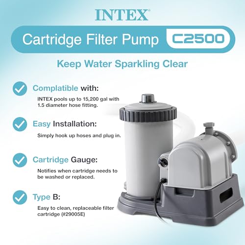 C2500 Krystal Clear Cartridge Filter Pump for Above Ground Pools