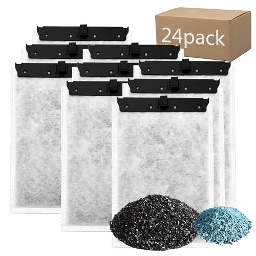 Aquarium 24 Pack Medium Filter Cartridges with Zeolite (24 Count)