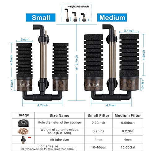 Aquarium Double Sponge Filter