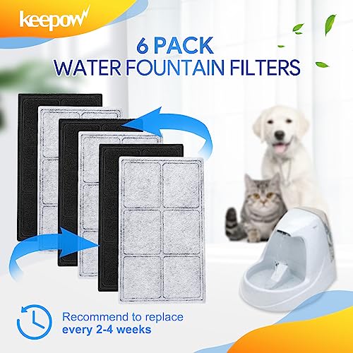6 PCS Filter Compatible with PetSafe Drinkwell Fountain Platinum