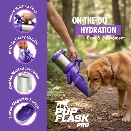 PupFlask Pro Portable Insulated Dog Water Bottle (50 Fl Oz)