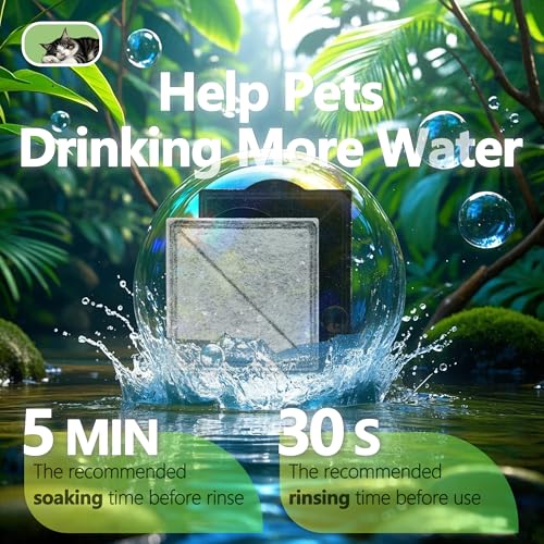 Cat Water Fountain Replacement Charcoal Filter Square (6 Count)