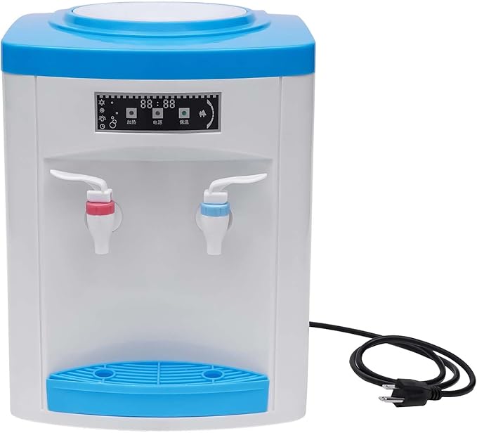 110V 550W Portable Countertop Water Dispenser, Hot and Cold Compact Water Cooler Mini Tabletop Drinking Machine Small Space Hydration Station, Desktop Water Dispenser for Home Office Dorm Kitchen