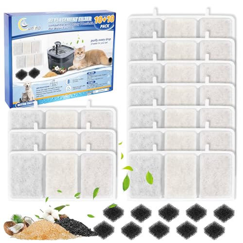 20 PCS Filters Compatible with Petory Cat Water Fountain 74oz (20 Count)