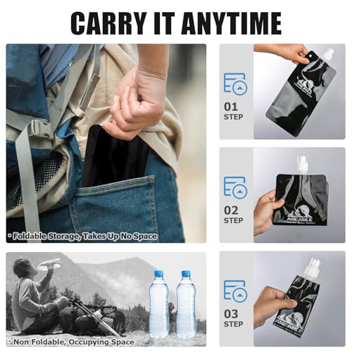 17oz Collapsible Water Bottles (6 Count)