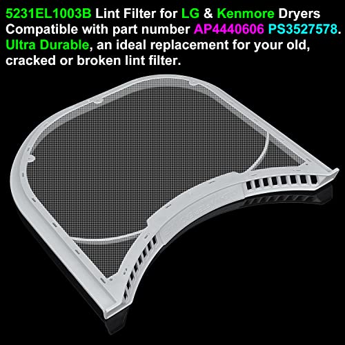 5231EL1003B Lint Filter Replacement for LG & Kenmore Dryers