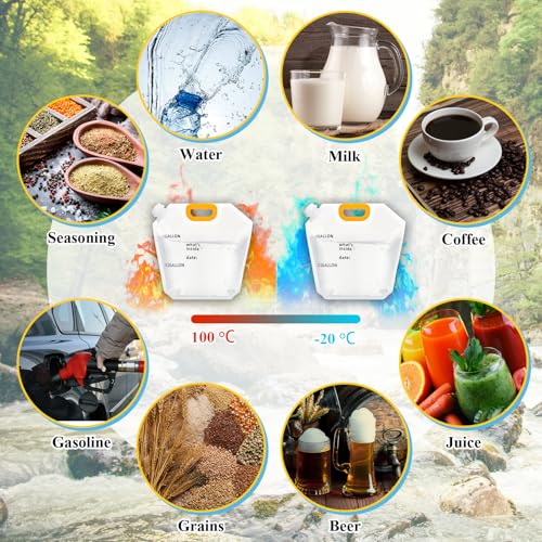 12 Pack 1.3 Gallon Collapsible Water Bags