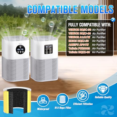 A1 A1W Air Purifier Filter Replacement Fit for VEWIOR HQSC