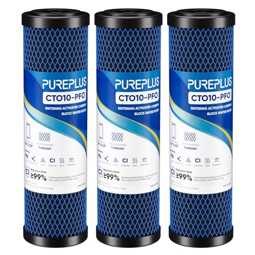 1 Micron 2.5"x10" Whole House PFAS Removal Water Filter (3 Count)