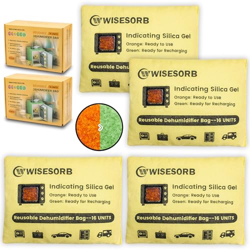 4 Pack 500G Reusable Silica Gel Desiccant Dehumidifier Bags
