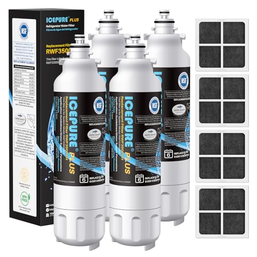 PLUS ADQ73613401 NSF53&42 Certified and LT120F Air Filter (4 Count)