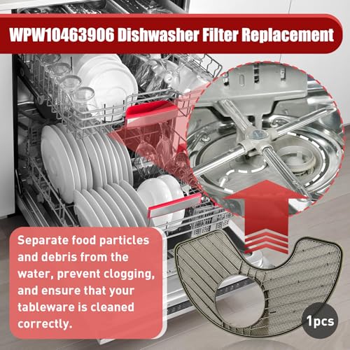 WPW10463906 Dishwasher Screen Filter