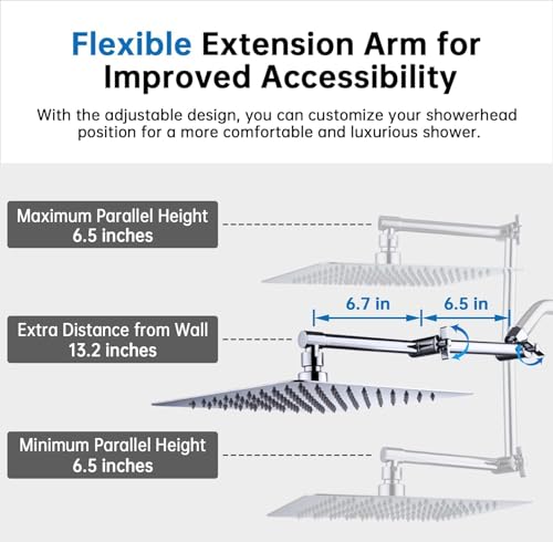 All Metal 10 Inches Rainfall Shower Head with Handheld Combo
