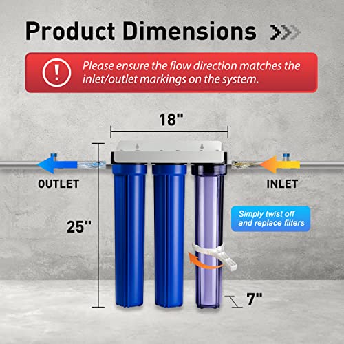 WCB32+AHPF12MNPT12X2 Whole House Water Filter System