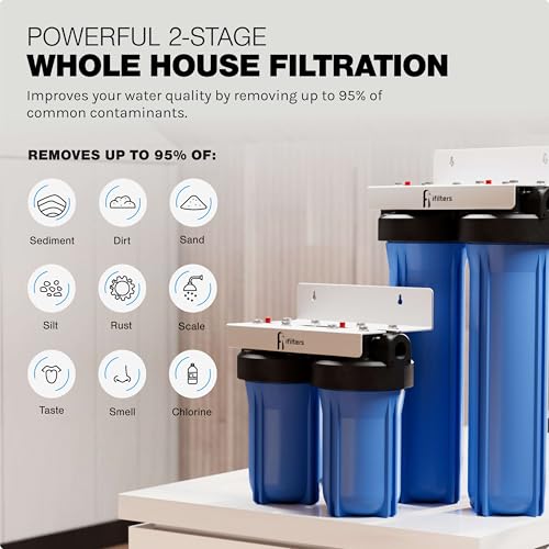 Whole House Filtration System Complete Dual Stage Sediment Chlorine Taste Odor VOC's