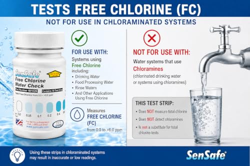 SenSafe 481026 Free Chlorine Test Strip