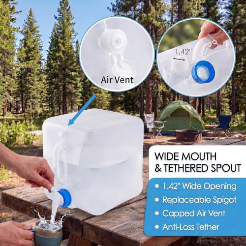 BPA Free Collapsible Water Container with Spigot (2 Count)