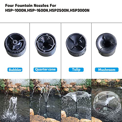 HSP1000N Turtle Shell Submersible Pump with Fountain Jets