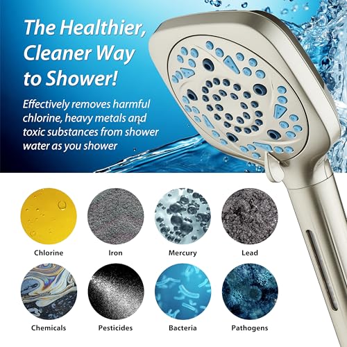 High Pressure 10 Spray Mode Filtered Showerhead