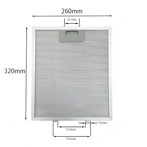 2pcs 12.63X10.23inchs Range Hood Filter Grease Filter Extractor Ventilation Aluminium Aspirator filter Mesh 320x260x9mm (2 Count)